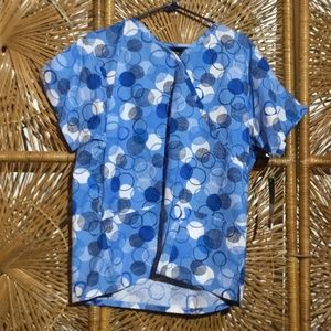 Bonita Women Scrub Top Blue Size XL